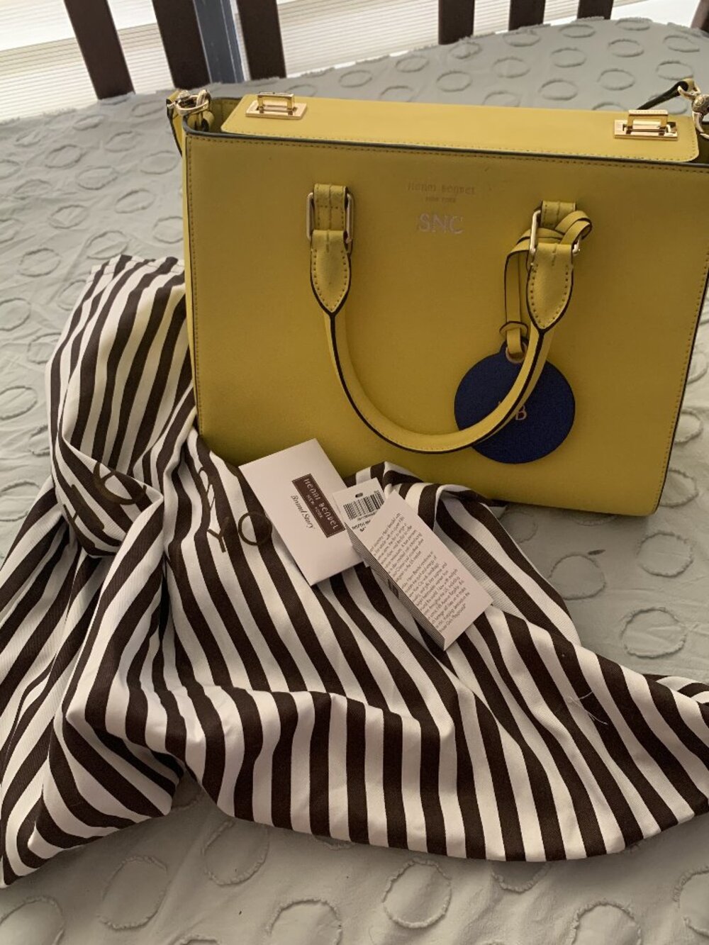 Authentic Henri Bendel Yellow Satchel - Crossbody Bag